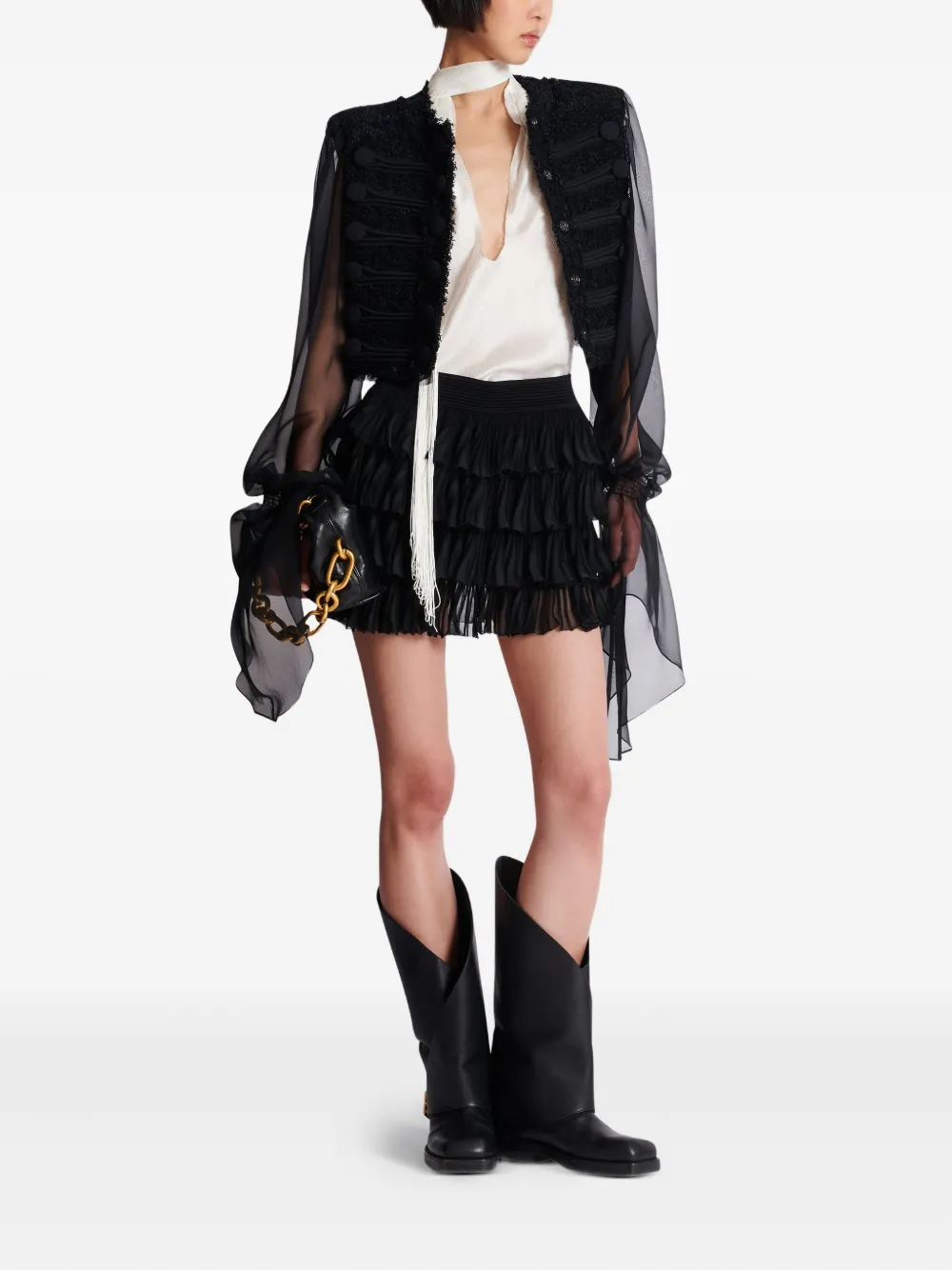 Balmain Zijden haltertop - Wit