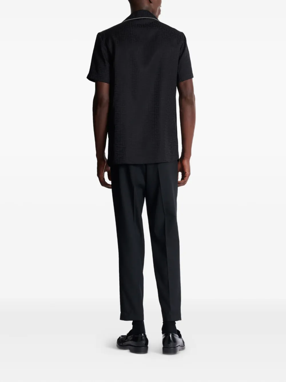 Balmain Varsity pyjamashirt Zwart