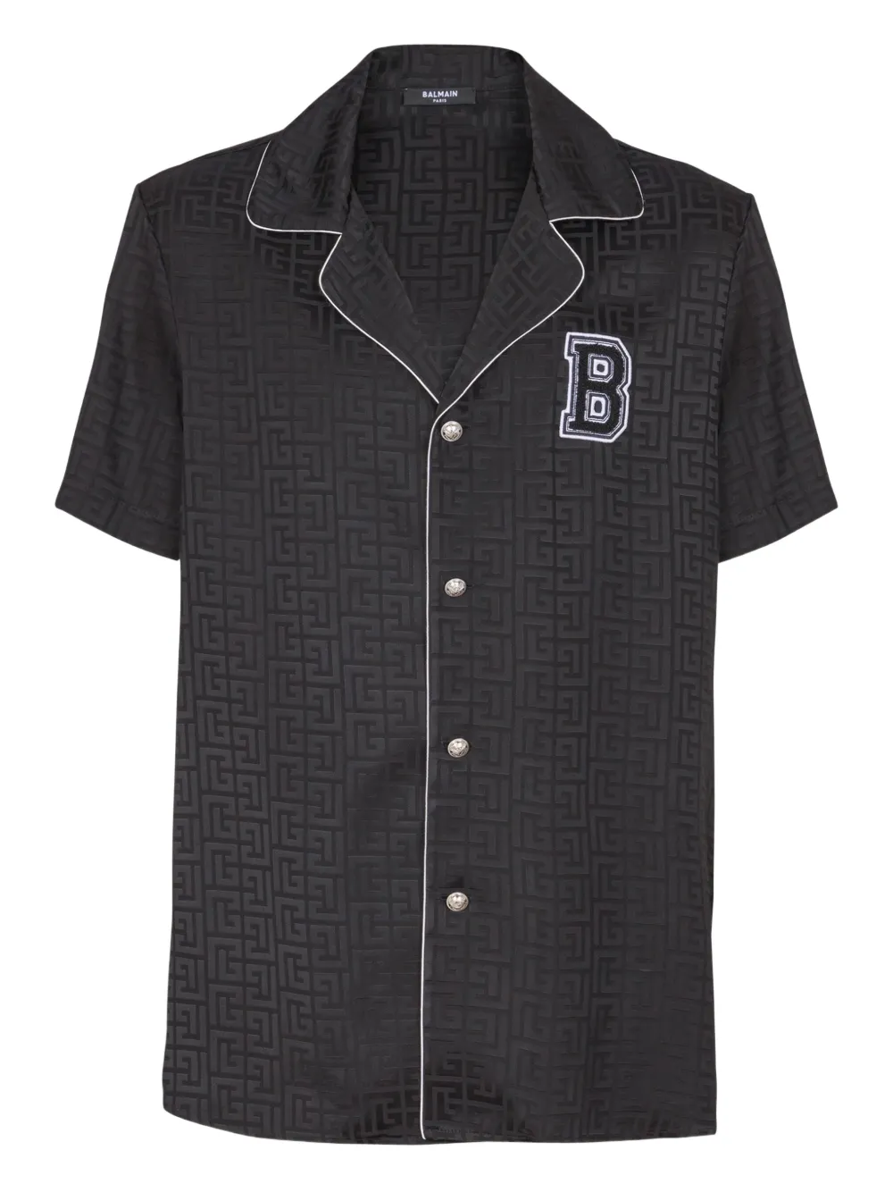 Balmain Varsity pyjamashirt Zwart