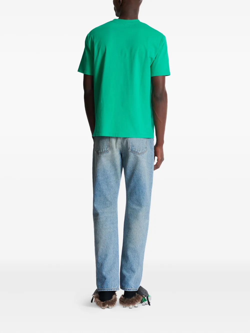 Balmain T-shirt met logoprint Groen