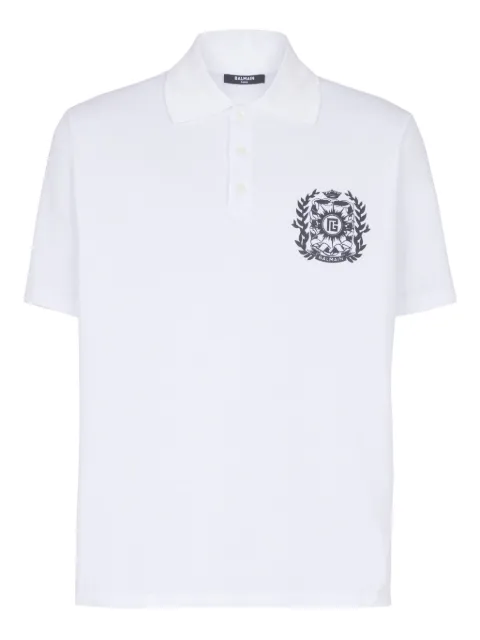 Balmain logo-print polo shirt