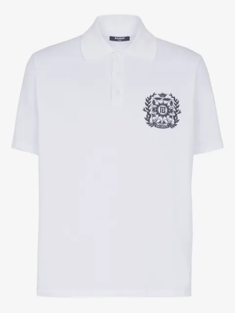 Balmain logo-print polo shirt