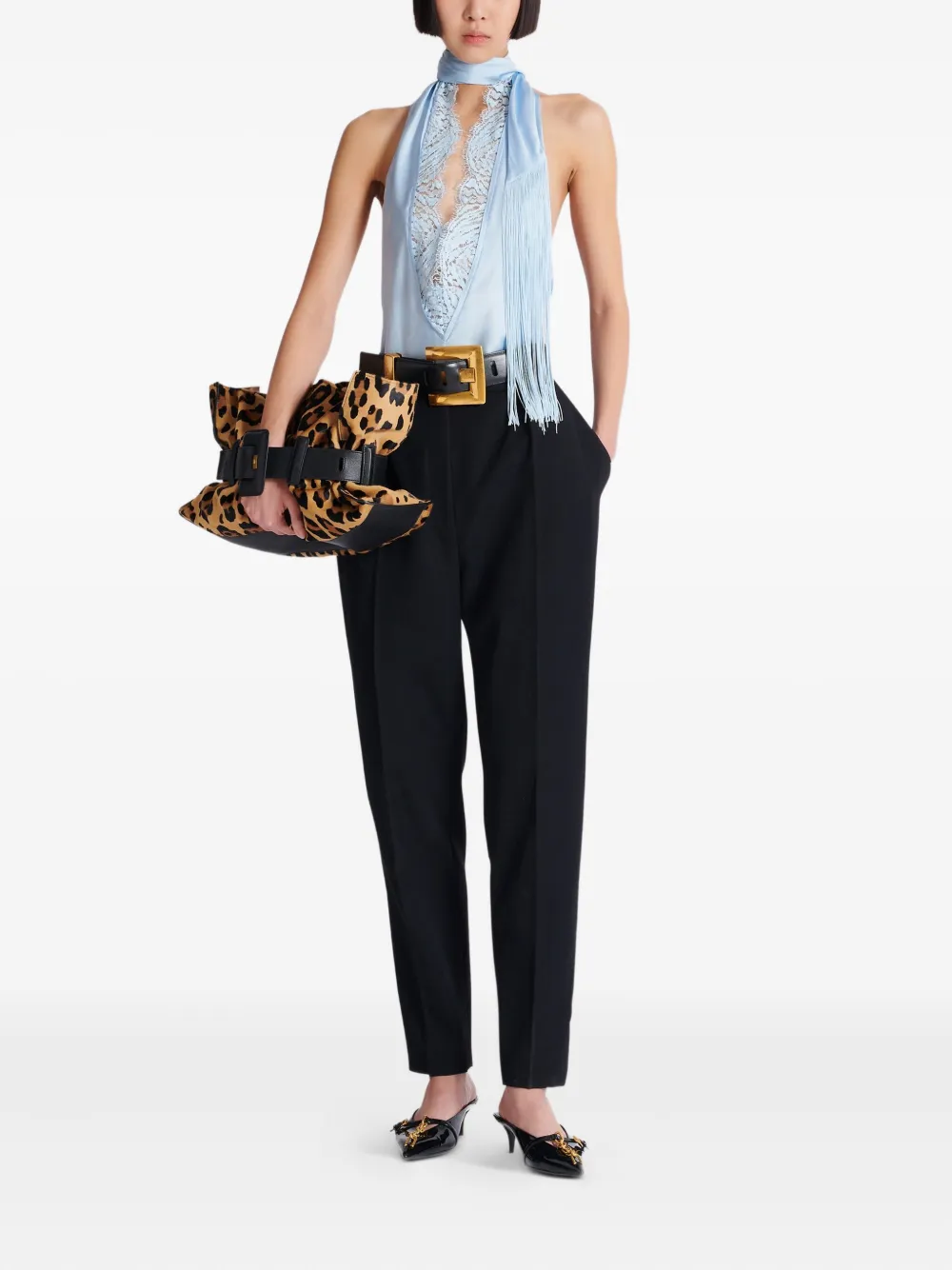 Balmain Zijden haltertop - Blauw