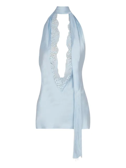Balmain silk halterneck top