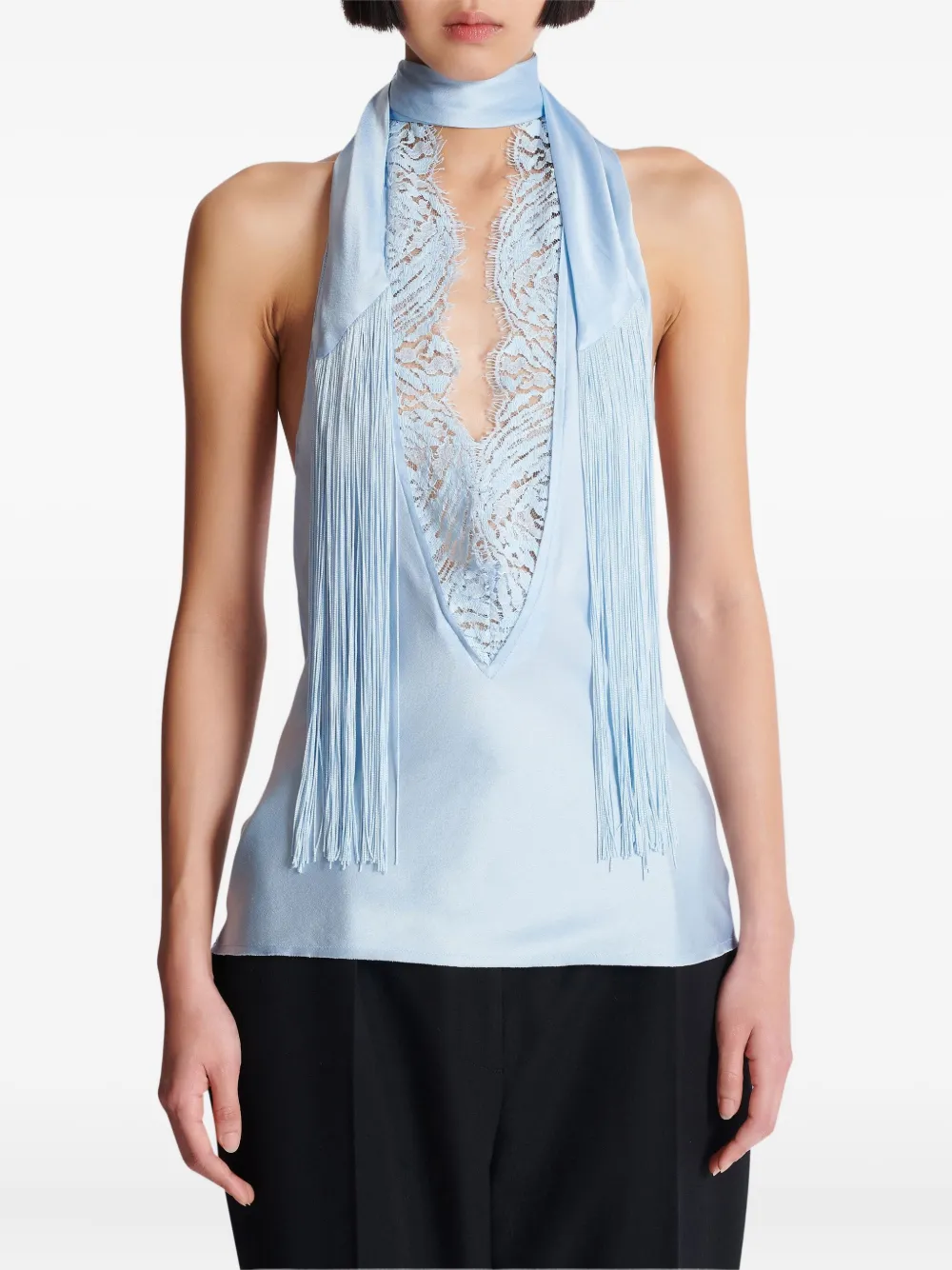 silk halterneck top