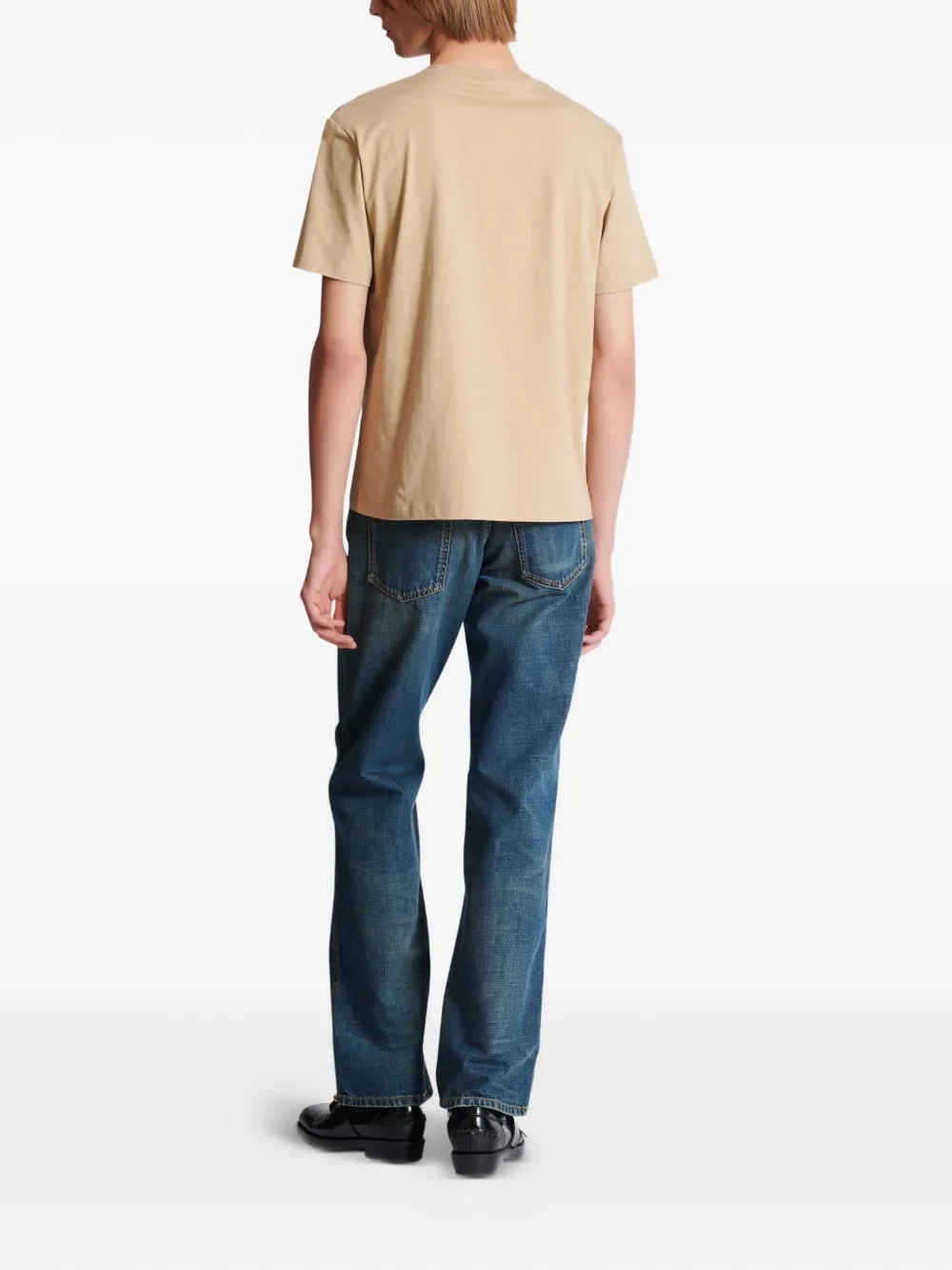 Balmain T-shirt met logoprint Beige
