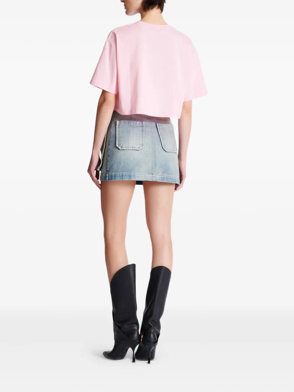 Balmain T-shirt met logoprint Roze