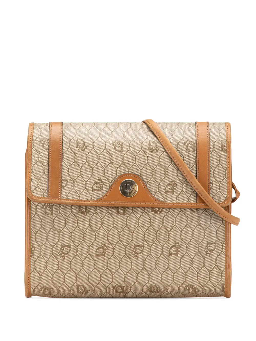 Christian Dior Pre-Owned 20th Century ハニカム コーテッドキャンバス ショルダーバッグ - ブラウン Christian Dior Pre-Owned 20th Century ハニカム コーテッドキャンバス ショルダーバッグ - ブラウン