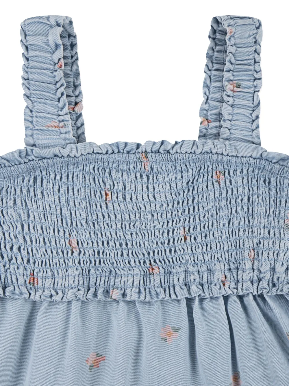 Levi's Kids Gesmockte geplooide jurk Blauw