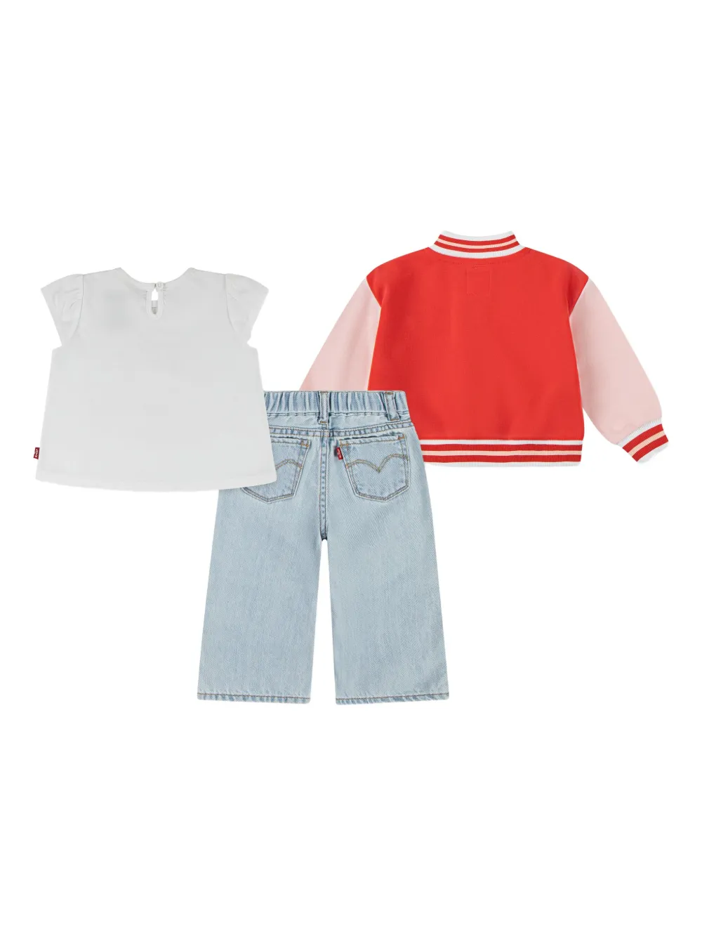 Levi's Kids Jeans met wijde pijpen Rood