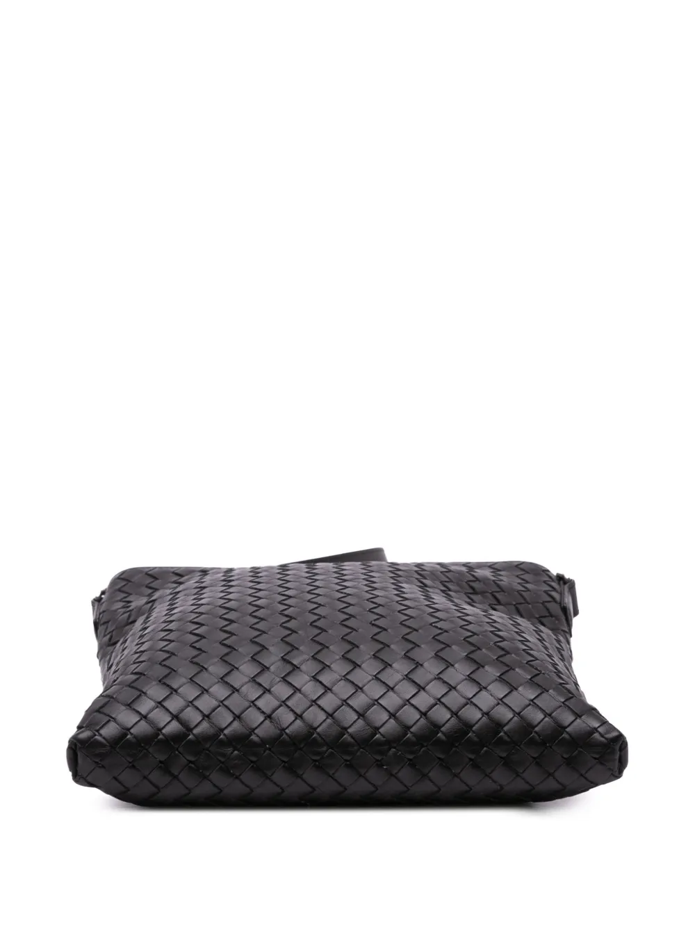 Pre-owned Bottega Veneta 2012-2024 Nappa Intrecciato Crossbody Bag In Black