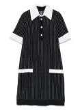 CHANEL Pre-Owned 2010s pinstriped mini dress - Blue
