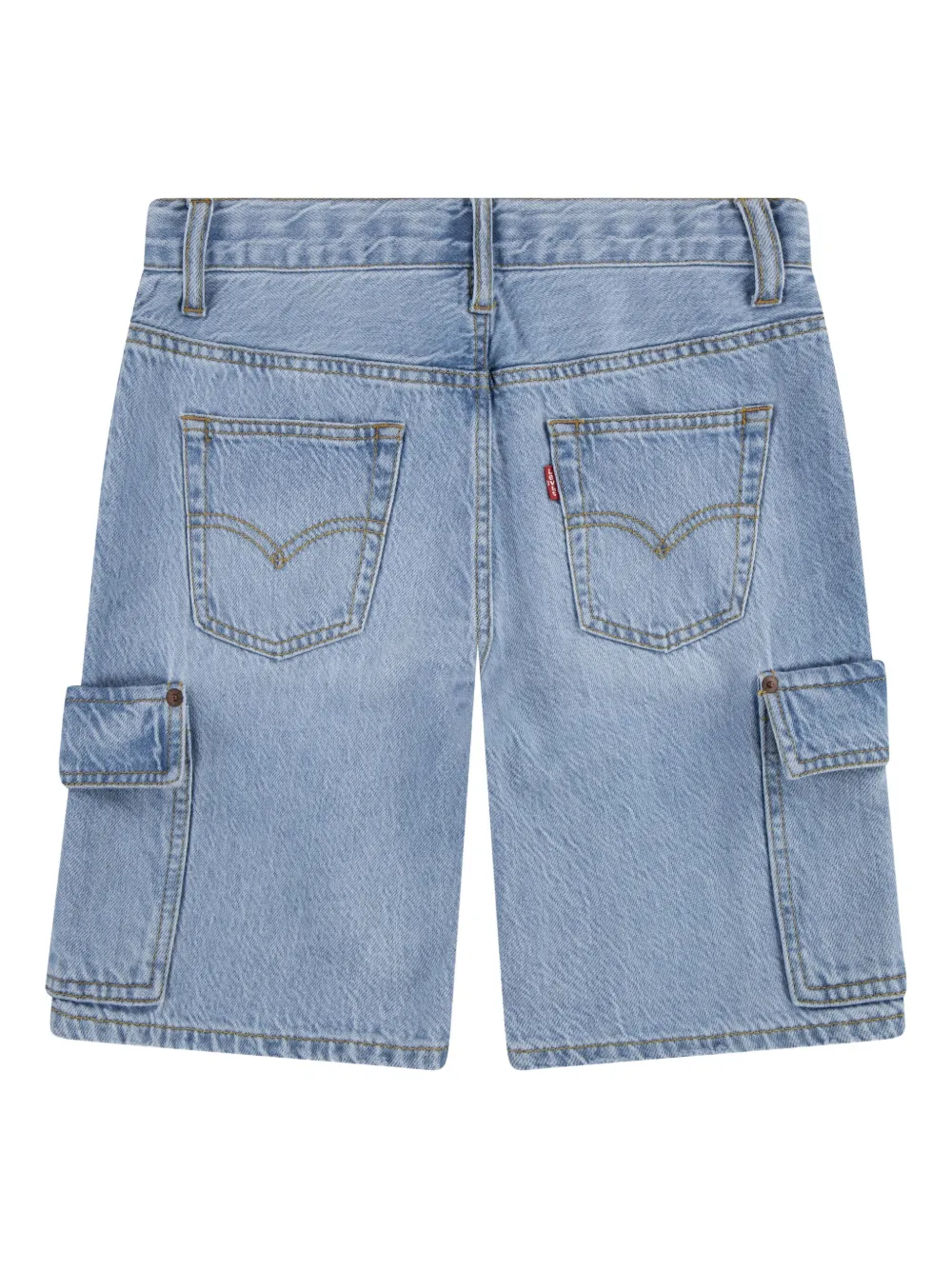 Levi's Kids Spijkershorts met logo-applicatie Blauw