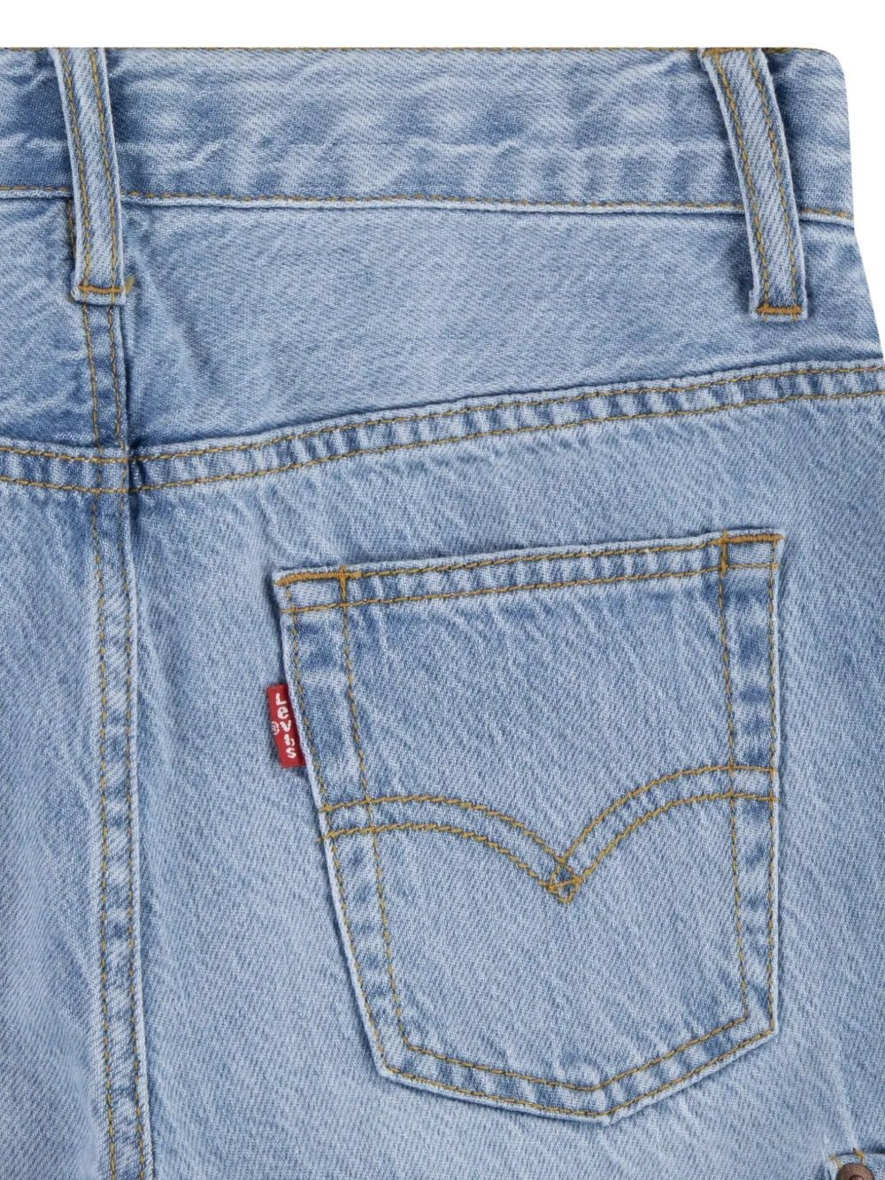 Levi's Kids Spijkershorts met logo-applicatie Blauw