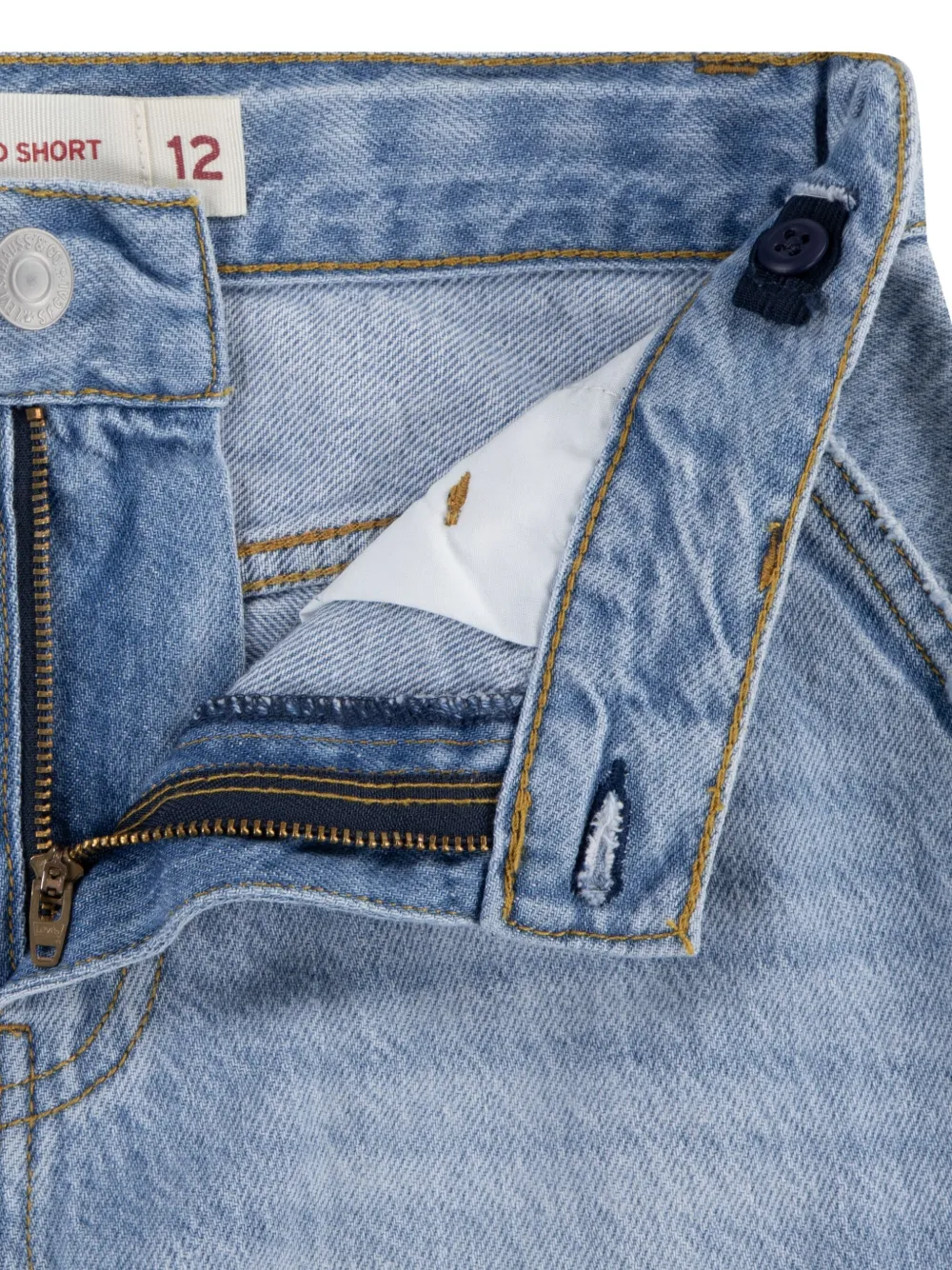 Levi's Kids Spijkershorts met logo-applicatie Blauw