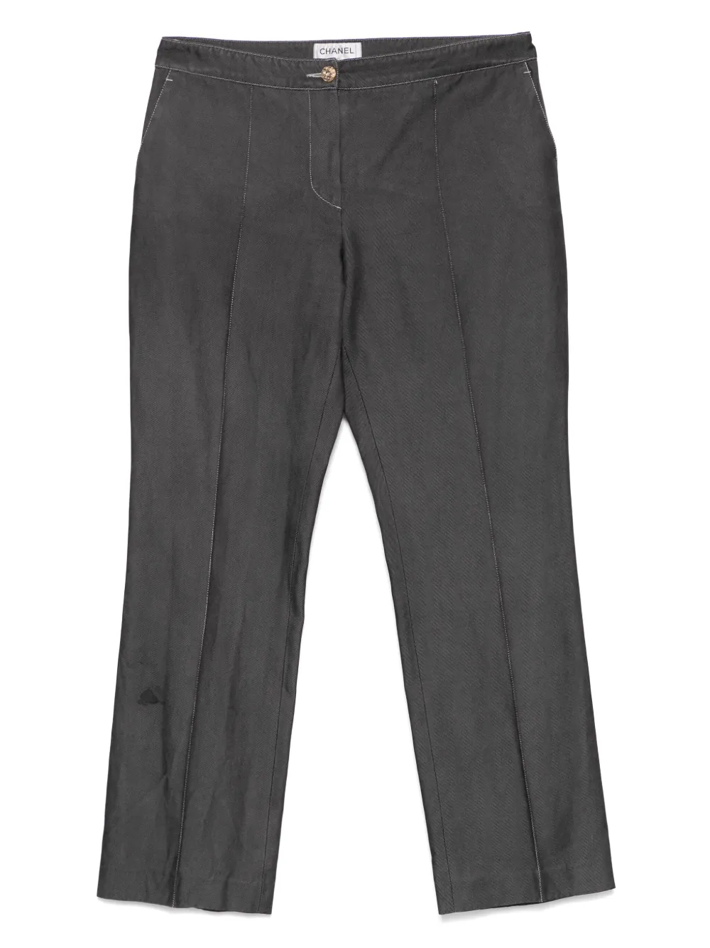 Pre-owned Chanel 2004 Twill Trousers