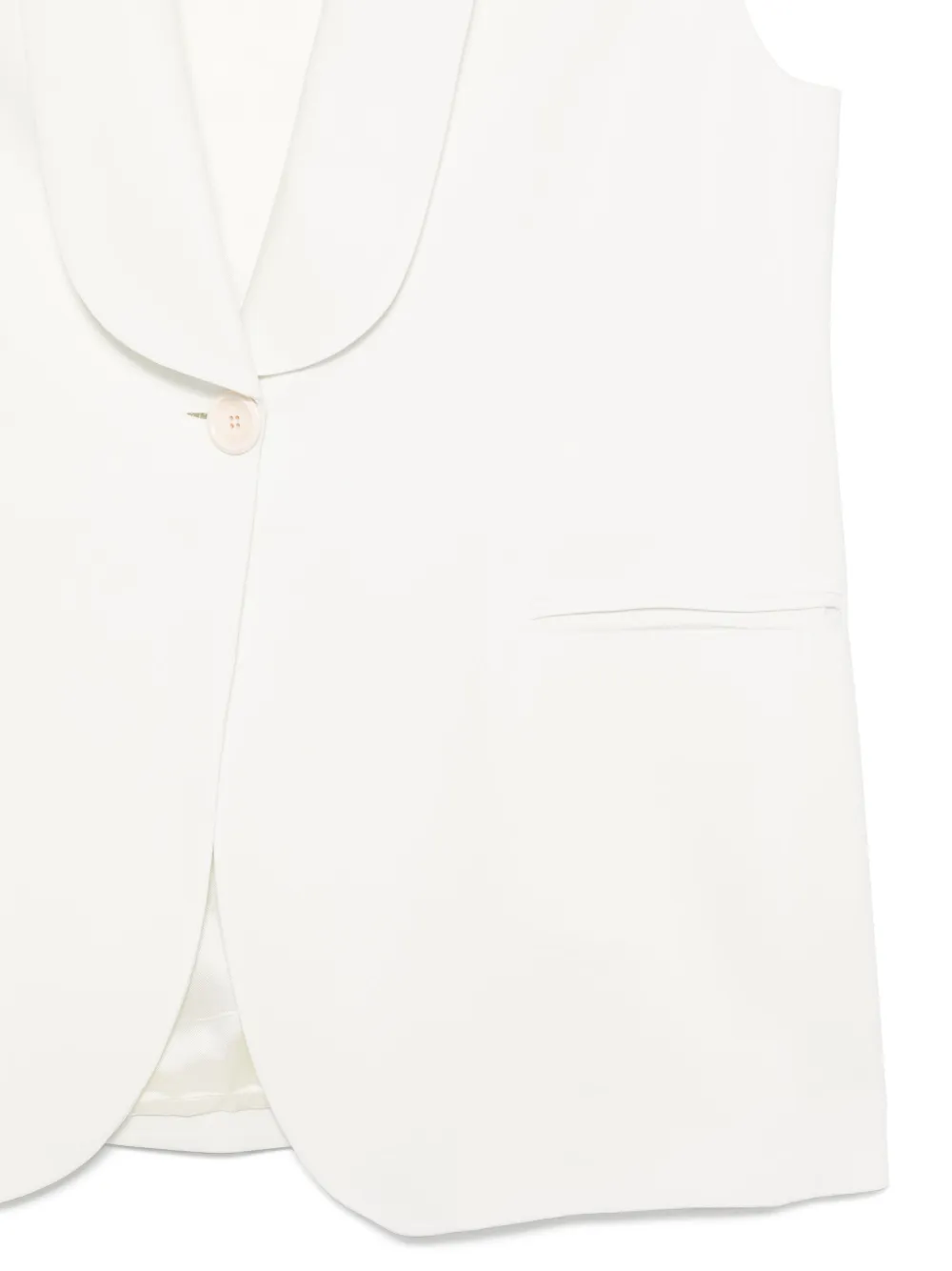 Eleventy Kids Gilet met enkele rij knopen Wit