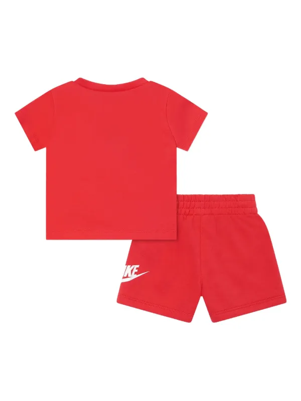 Nike ショートパンツ 2枚セット グリーン・レッド Nike Kids ロゴ ショートパンツ セット | レッド | FARFETCH JP