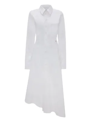 Victoria Beckham Panelled Asymmetrical Shirt Dress | White