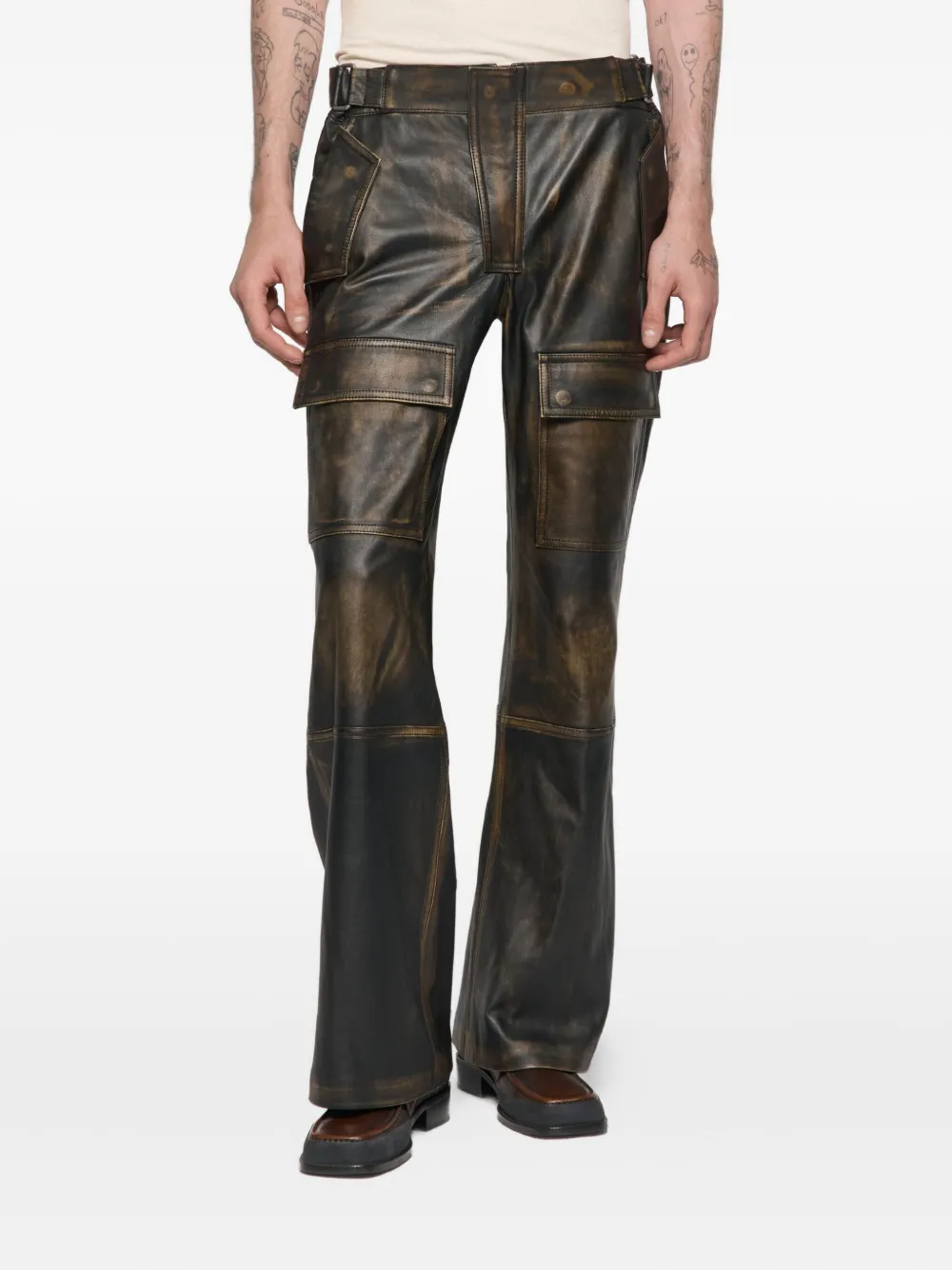MISBHV Cargohose aus Leder | Schwarz | Image 1