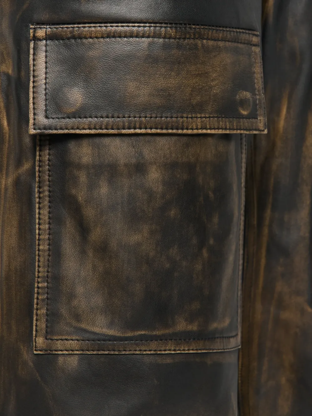 MISBHV Moto leren cargo broek Zwart