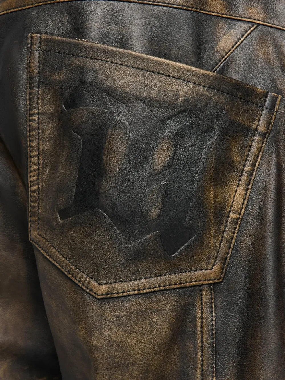 MISBHV Moto leren cargo broek Zwart