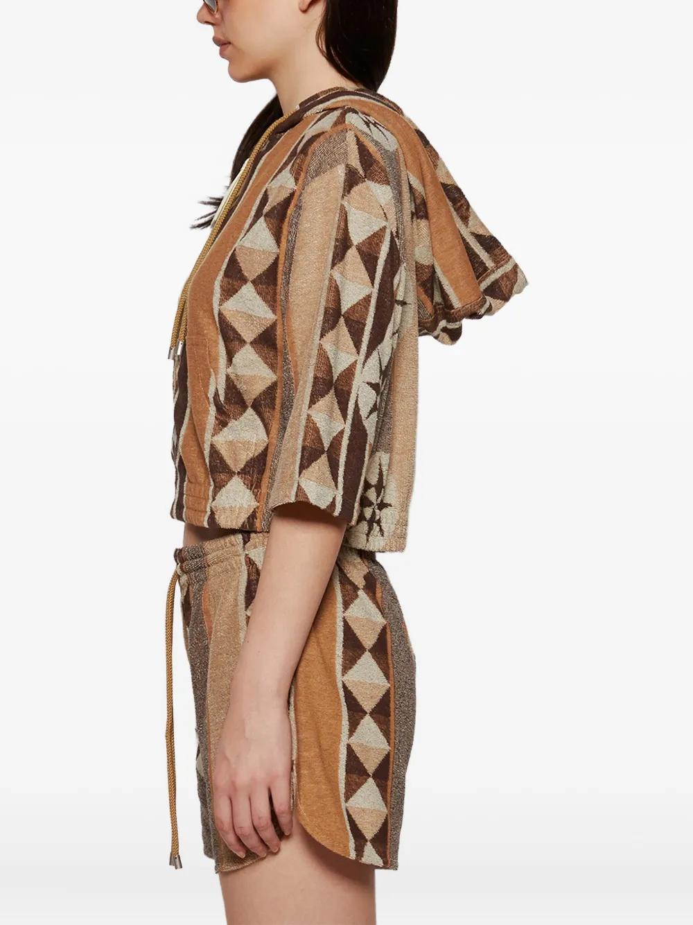 LOEWE Hoodie met geometrisch patroon Beige