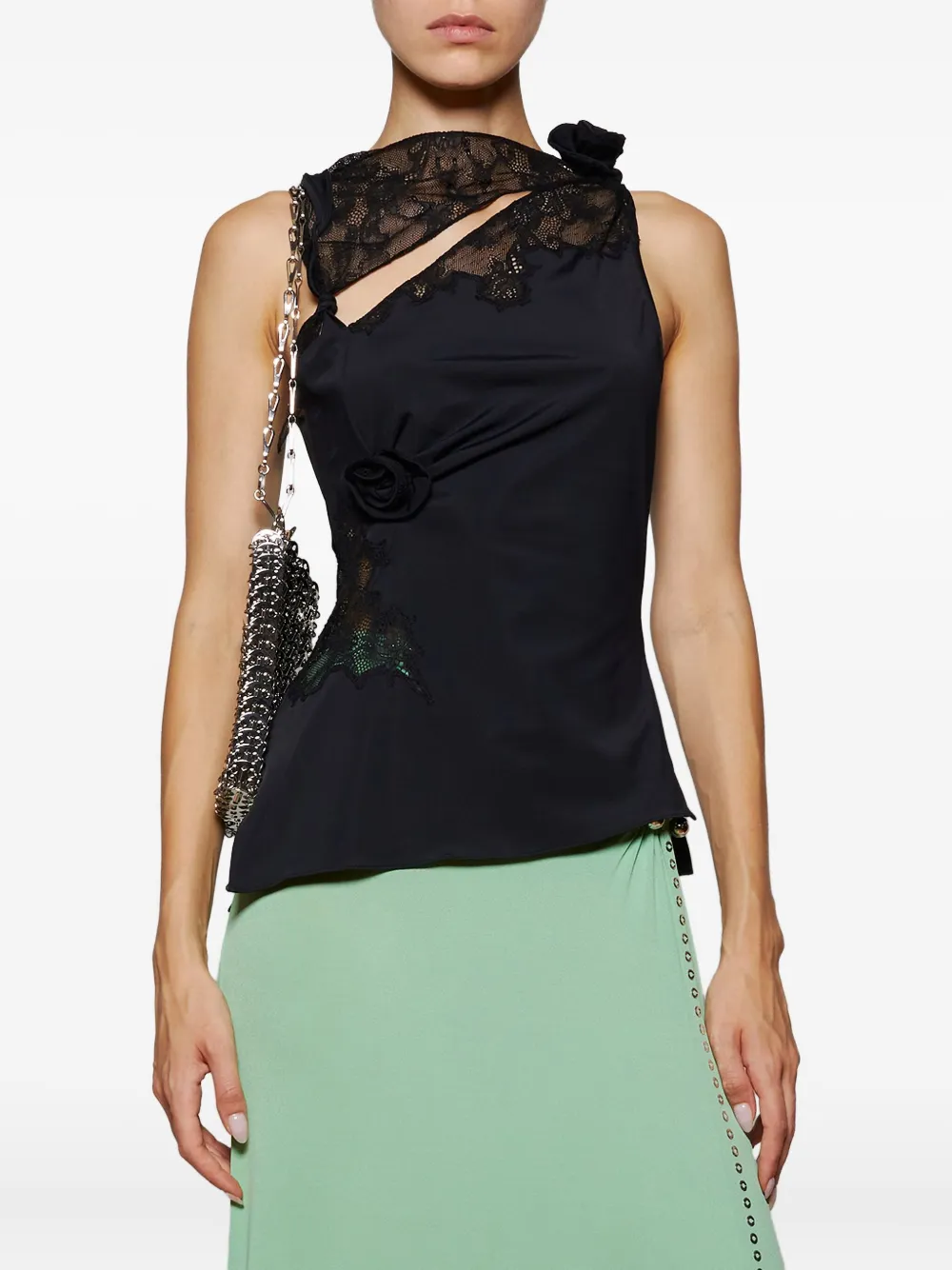 Coperni Tanktop met bloemdetail Zwart