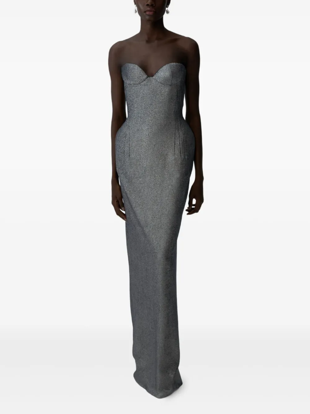 Magda Butrym sweetheart dress - Grijs