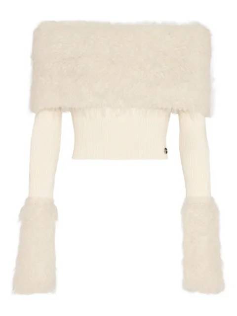 Jean Paul Gaultier ribbed hairy-detail sweater
