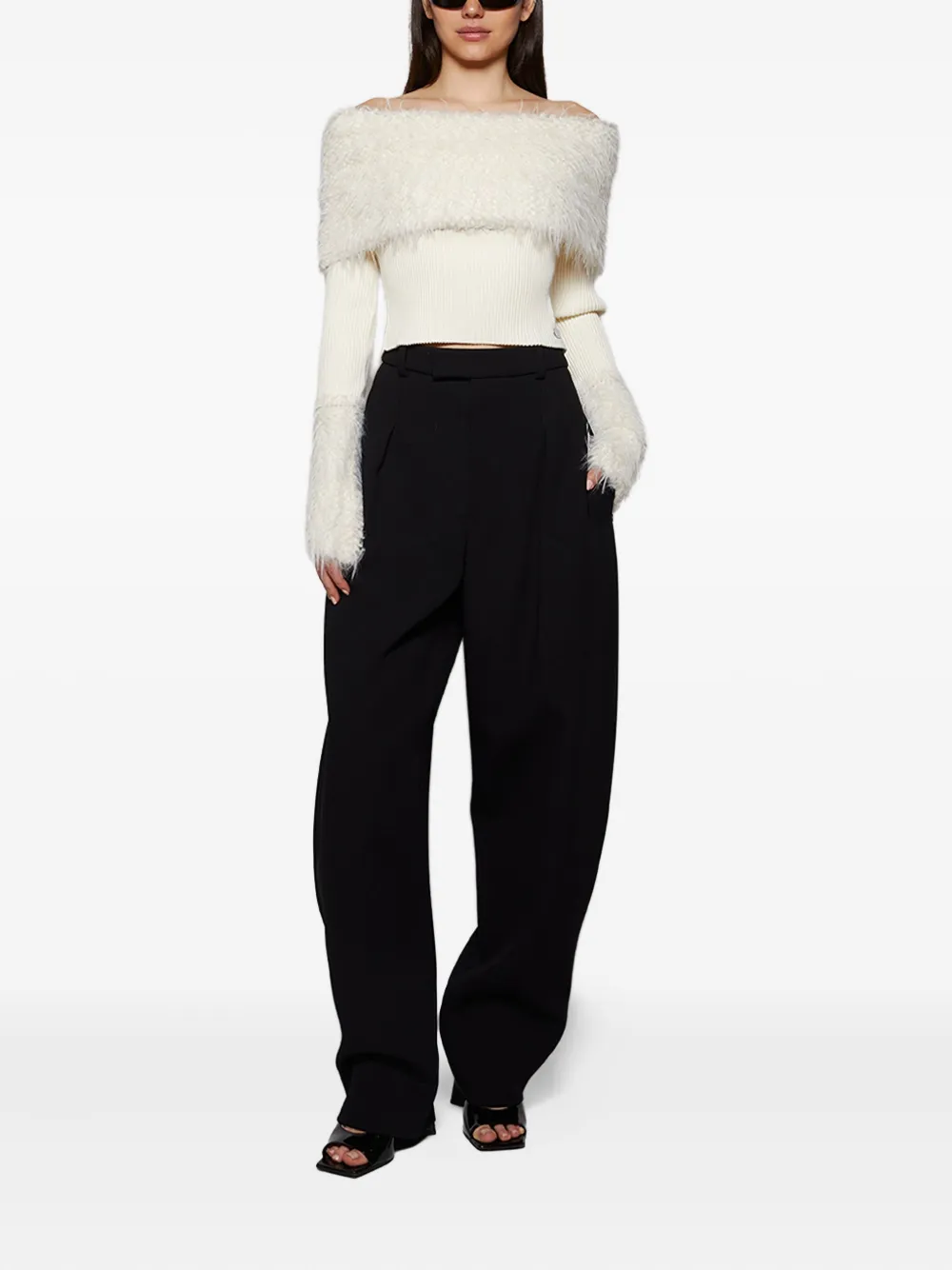 Jean Paul Gaultier ribbed hairy-detail sweater | Knitted Sweaters | Image 2