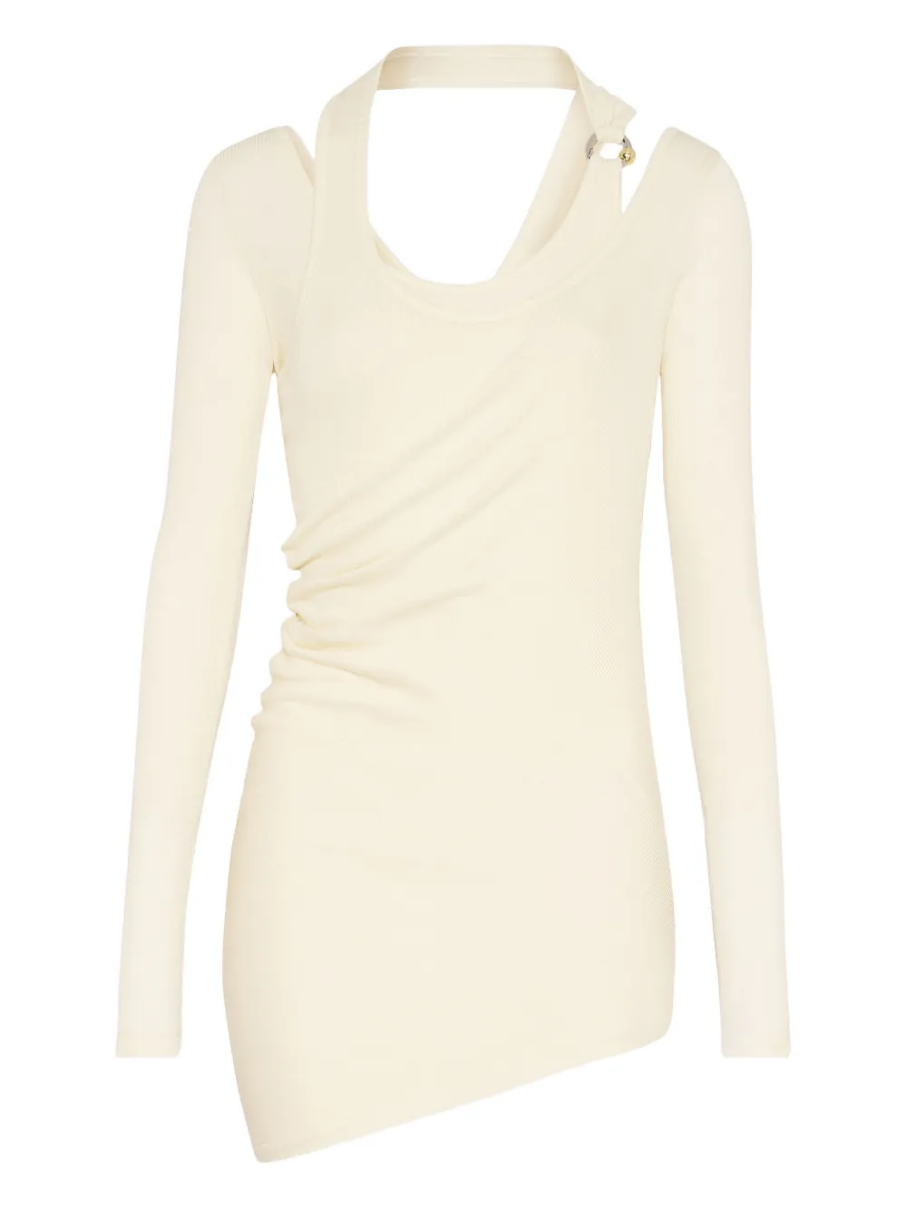 Jean Paul Gaultier Gaultier Piercing Detail Top In Neutral