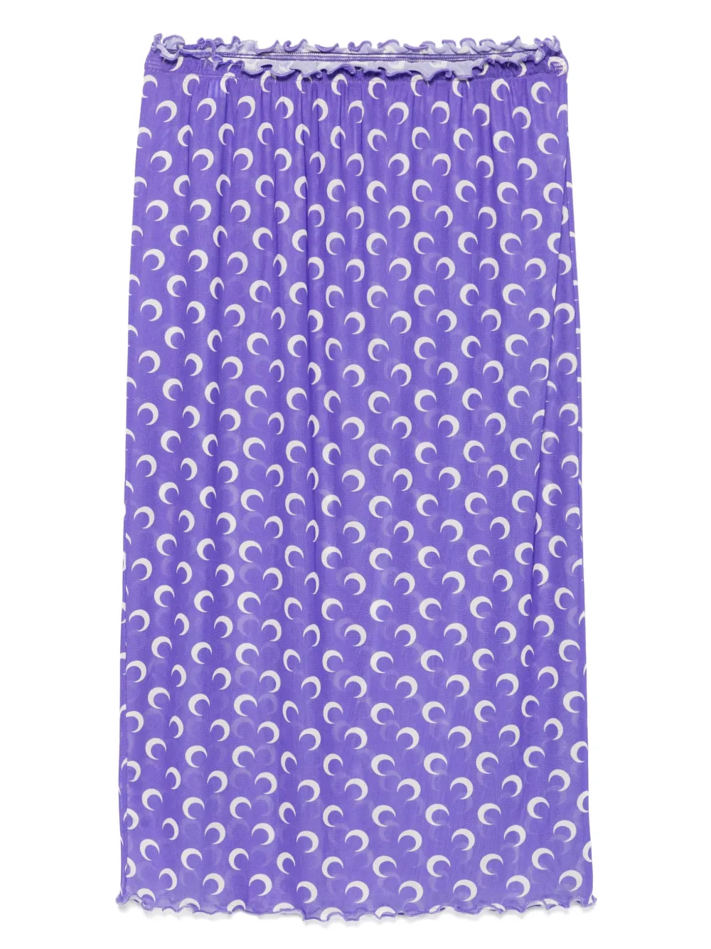Marine Serre crescent moon-motif skirt - Paars
