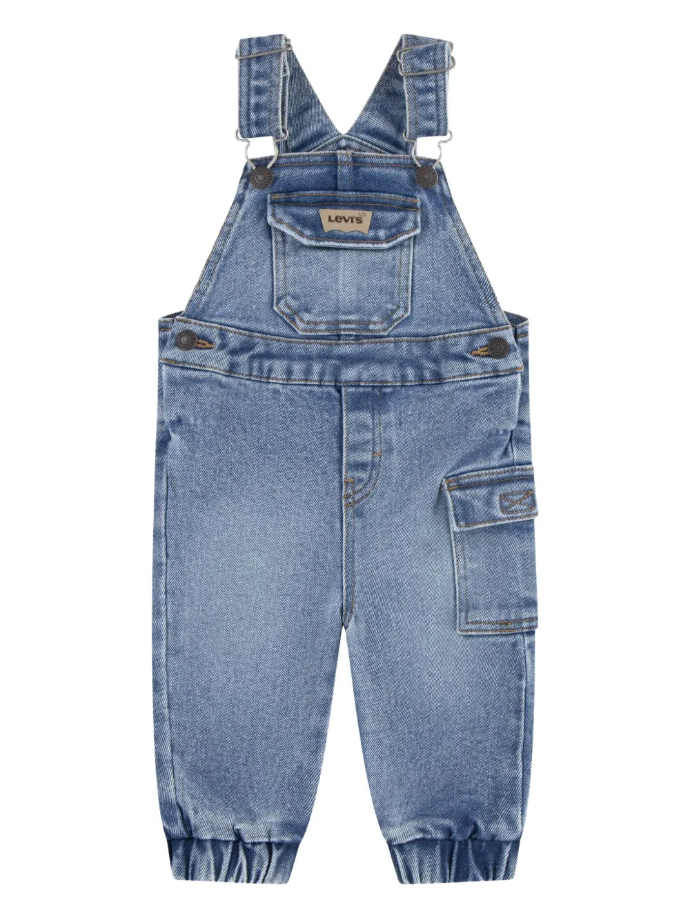 Levi's Kids ロゴアップリケ オーバーオール - ブルー Levi's Kids ロゴアップリケ オーバーオール - ブルー