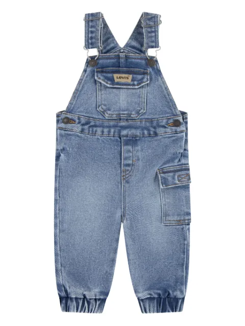 Levi's Kids logo-appliqué dungaree 