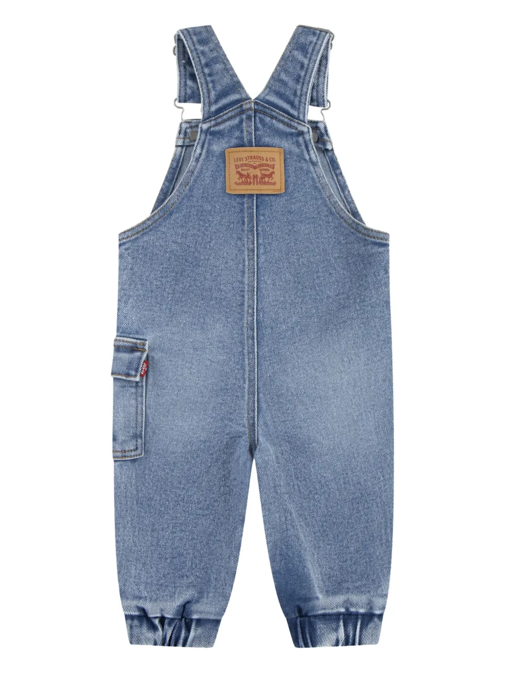 Levi's Kids Tuinbroek met logo-applicatie Blauw
