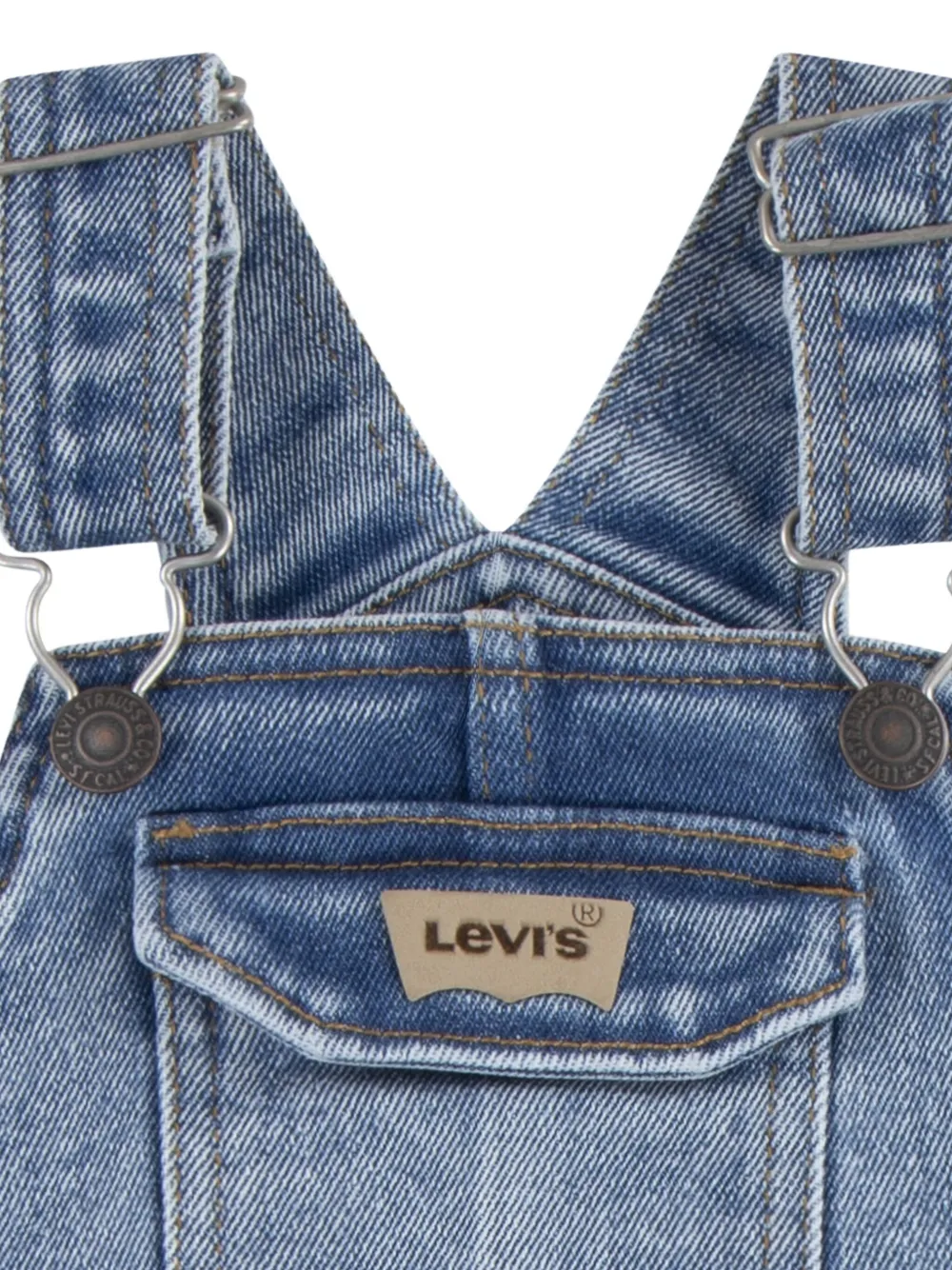 Levi's Kids Tuinbroek met logo-applicatie Blauw