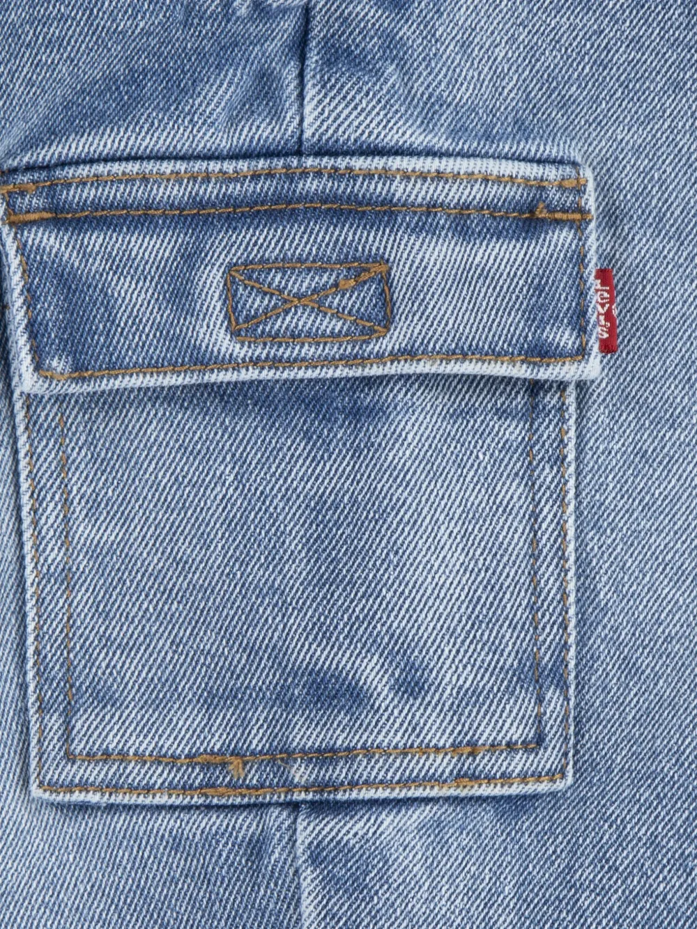 Levi's Kids Tuinbroek met logo-applicatie Blauw