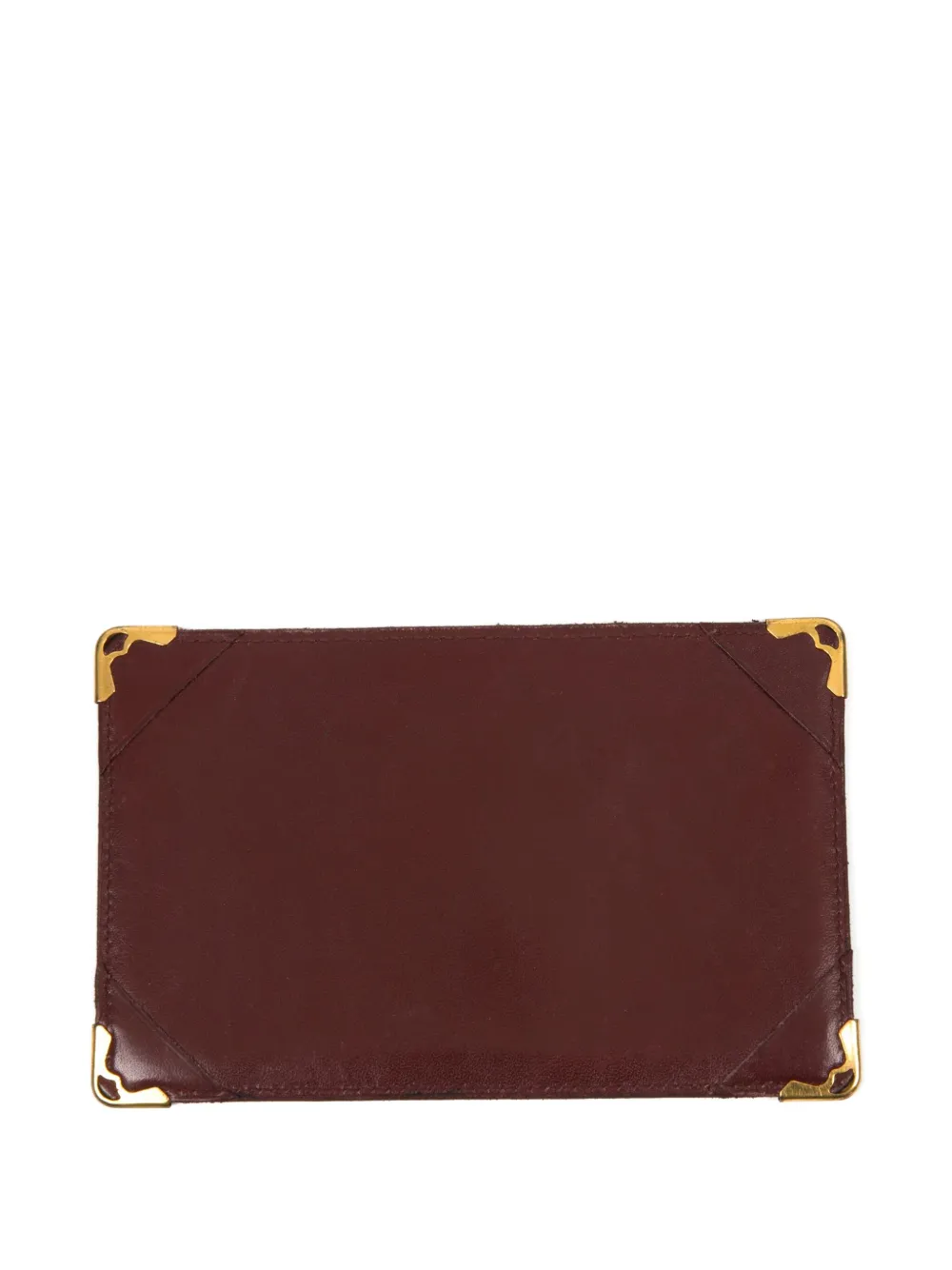 Pre-owned Cartier 1990s Leather Card Holder In Red