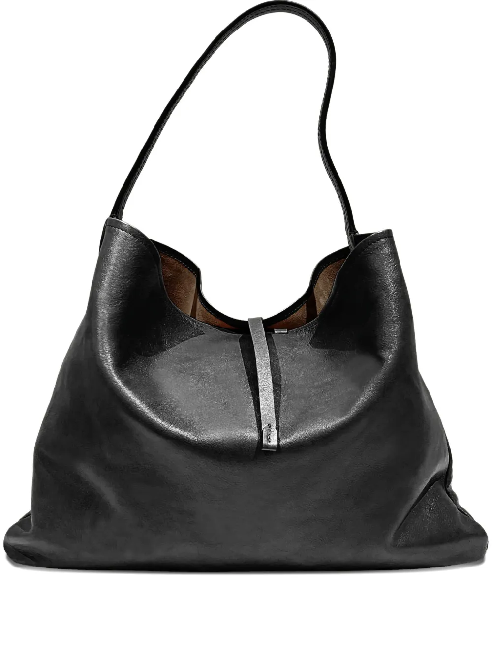Bonastre sort skuldertaske i poset design | sort | Image 1
