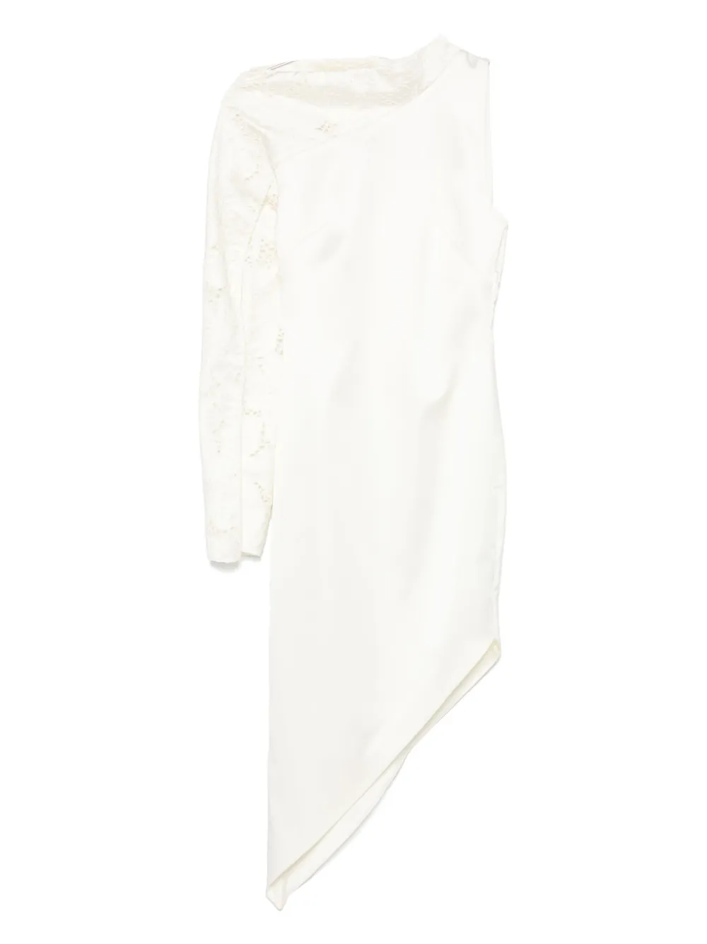 Genny Asymmetrische midi-jurk Beige