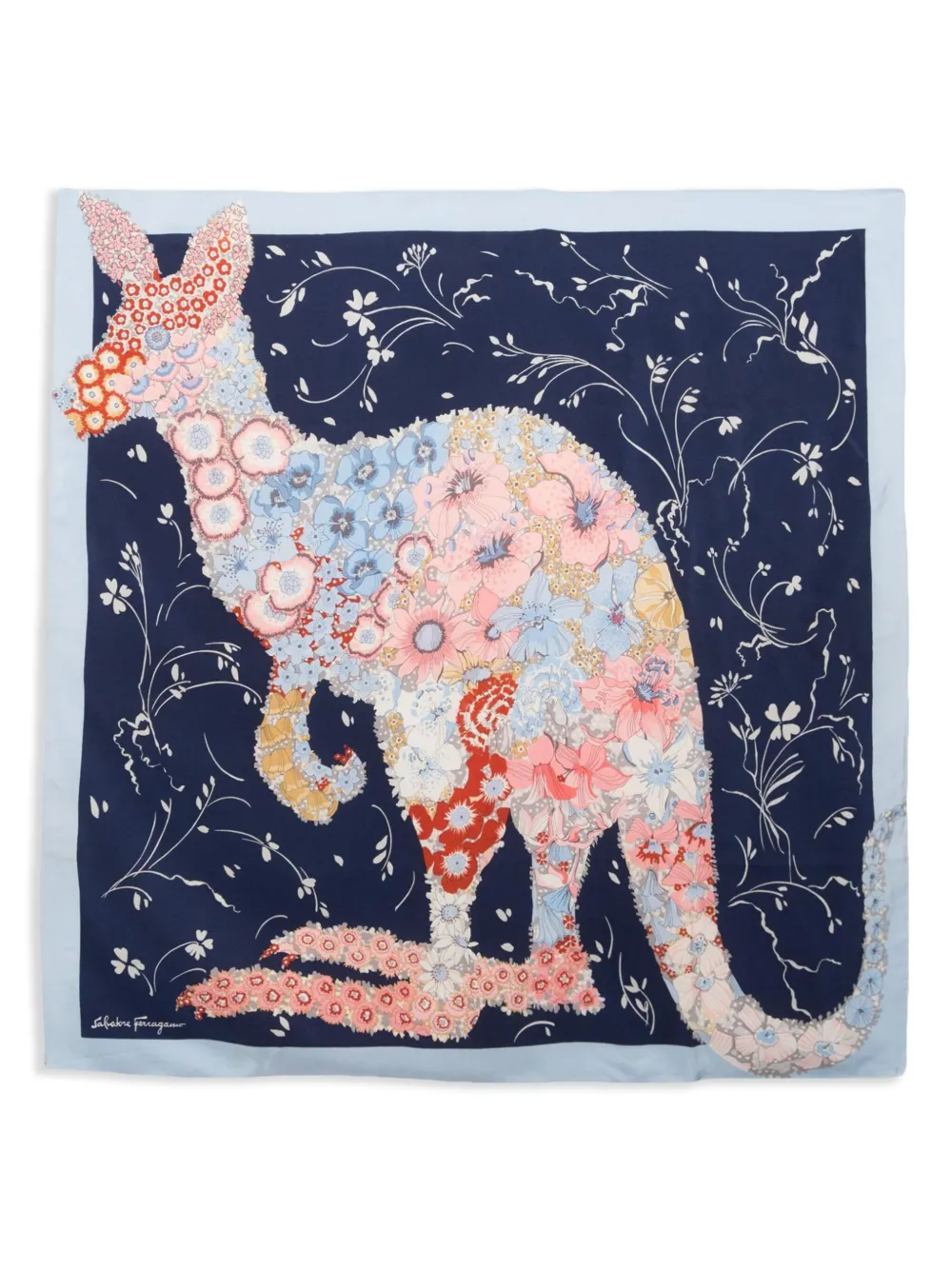 Ferragamo Pre-Owned 1980s silk scarf | Blue | Image 1