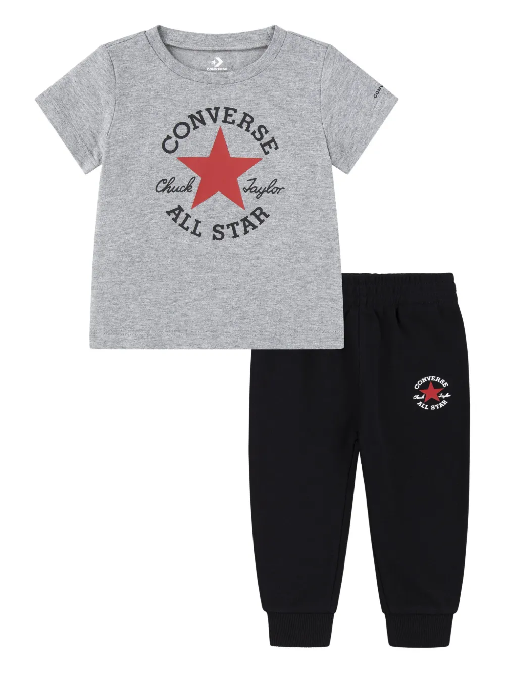 Converse Kids Tuta sportiva con applicazione logo - Nero