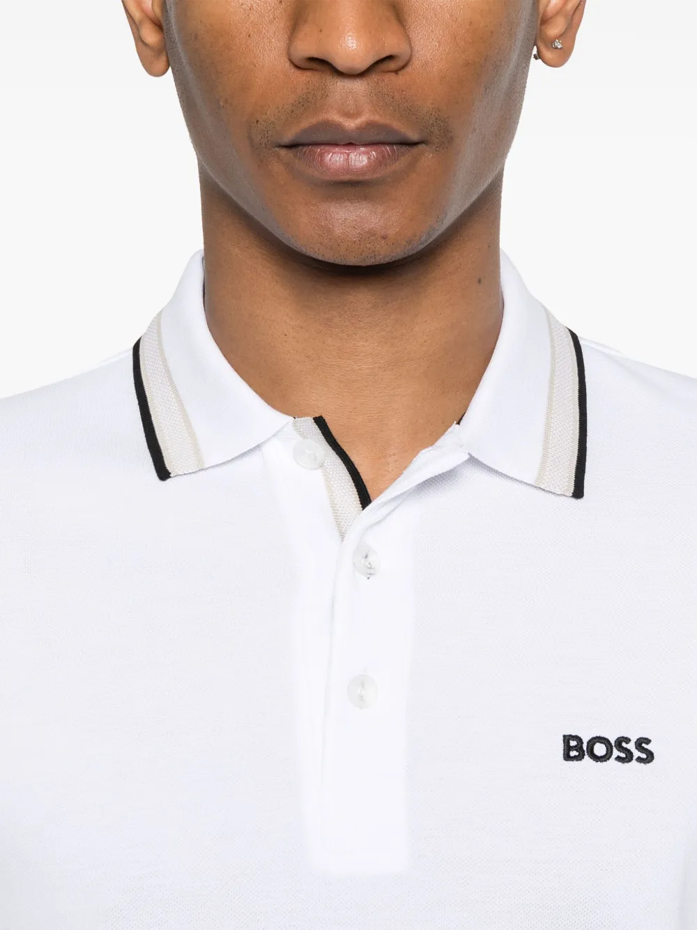 BOSS Paddy poloshirt Wit