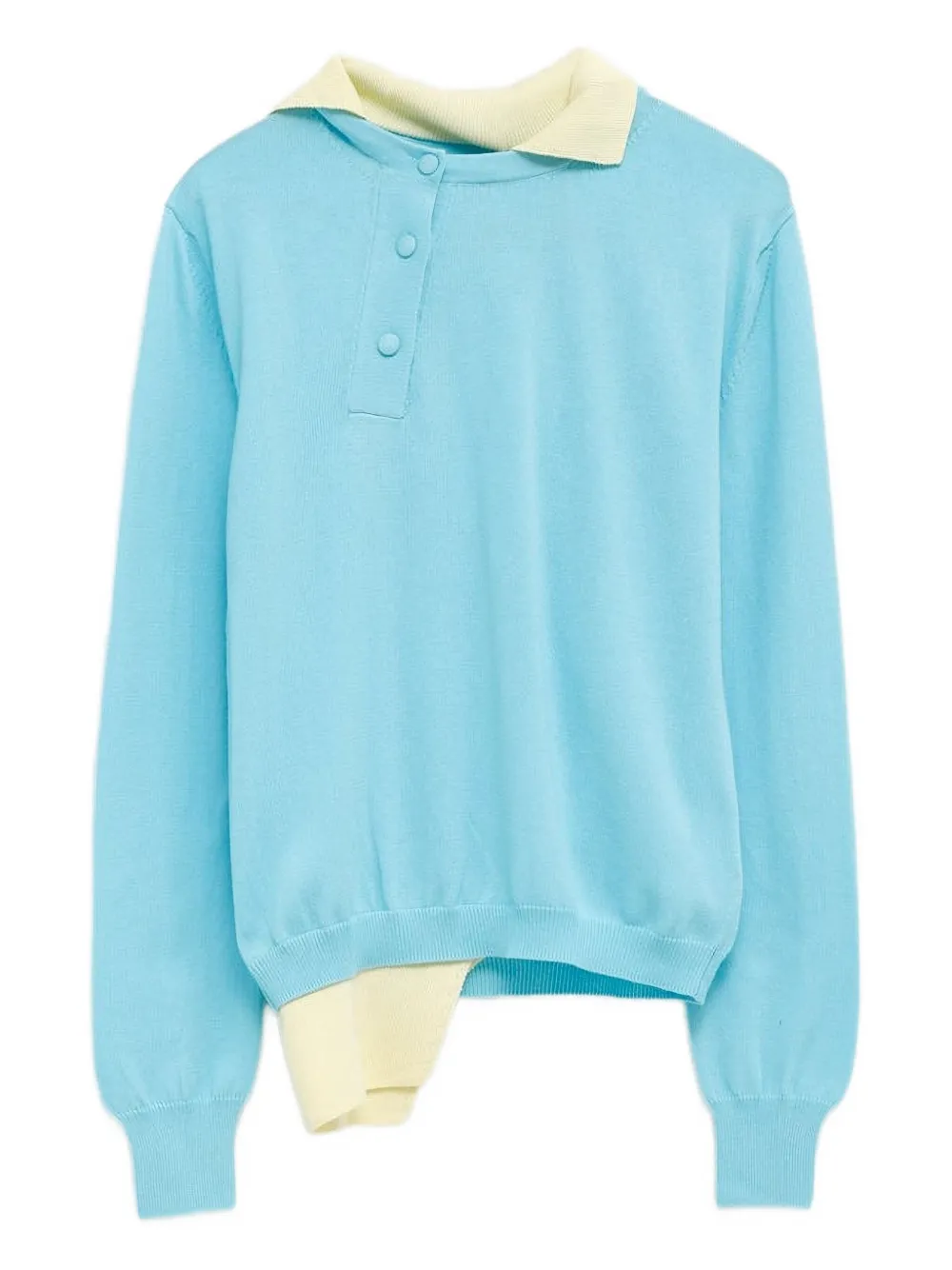 ALL IN asymmetric polo jumper | Blue | Image 1