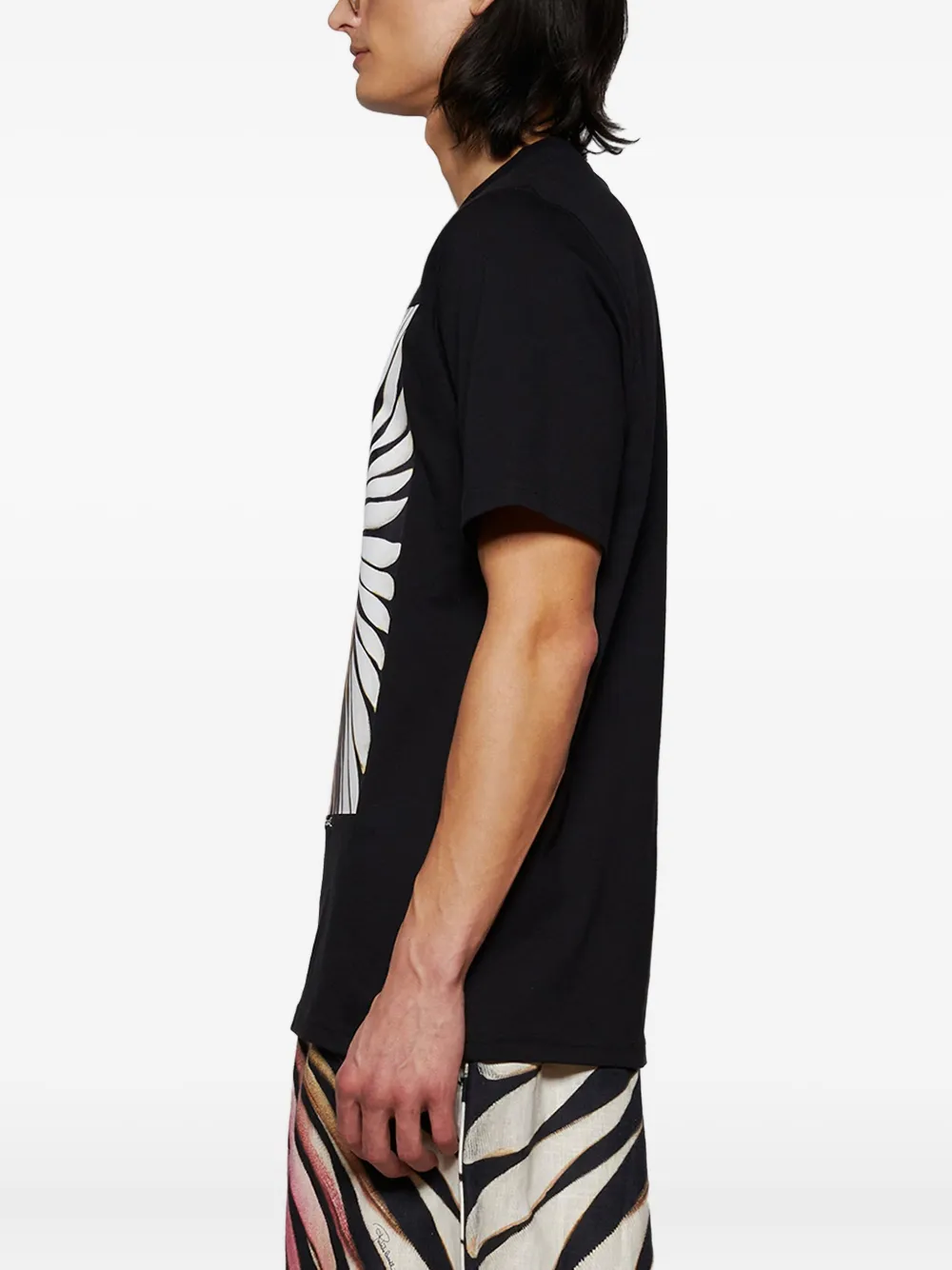 Roberto Cavalli T-shirt met grafische print Zwart