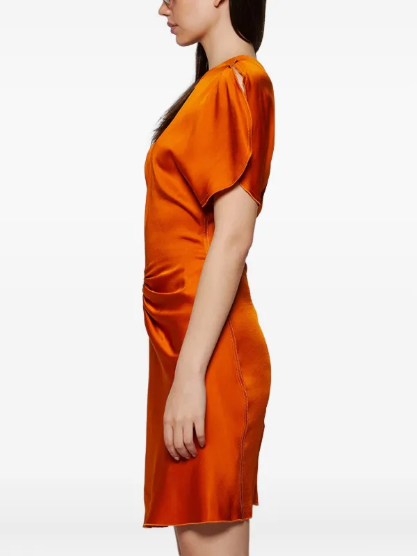victoria beckham orange dress Draped Cami Floor-Length In Bronze Maxi dress for women from Victoria Beckham in orange Victoria Beckham throws it back