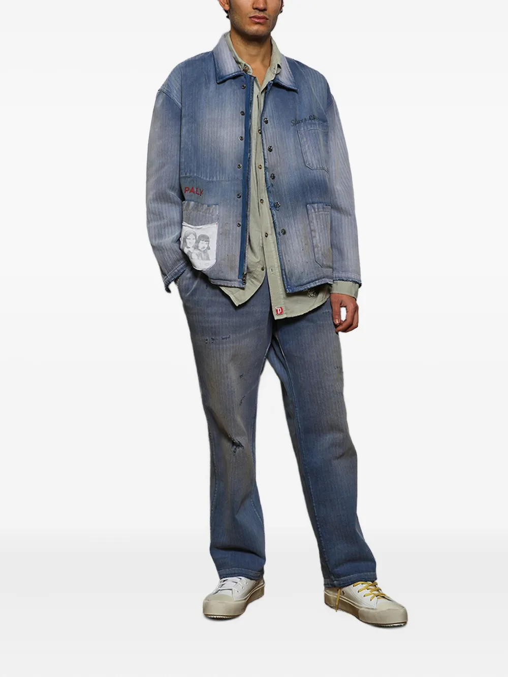 Paly Overhemd met grafisch detail - Blauw