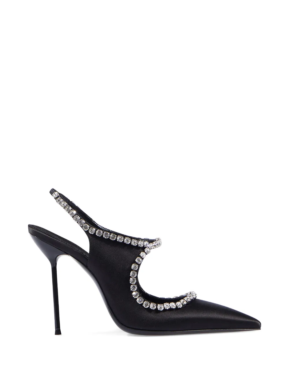 Paris Texas Lidia Mary Jane pumps met kristallen Zwart