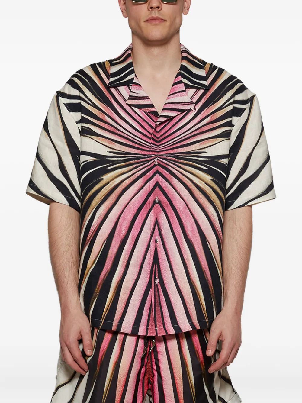 Roberto Cavalli Overhemd met zebraprint Roze